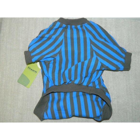 Fitwarm Stretchy Lightweight Cotton Dog Stripped T-Shirt 14" Back Length - Picture 3 of 7